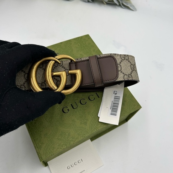 Unisex Gucci GG Marmont, Supreme leather/canvas belt size 80 cm/32 inches main image 7